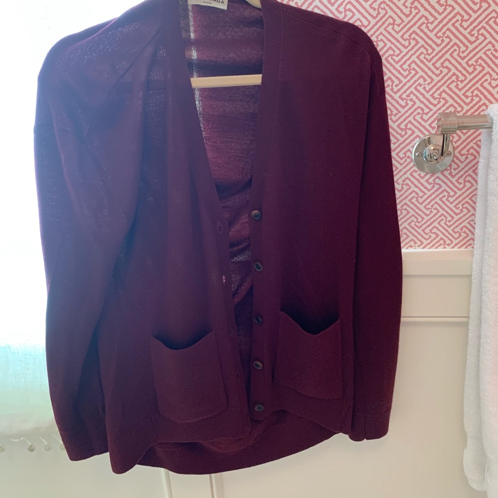 Balenciaga Wool Knit Cardigan